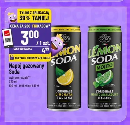 Napój gazowany Lemon Soda promocja w POLOmarket