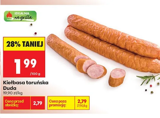 Kiełbasa toruńska Duda promocja w Biedronka