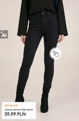 Jeansy skinny high waist promocja w Sinsay