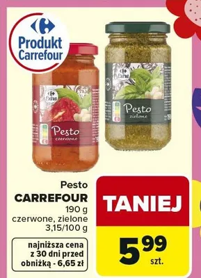 Pesto czerwone, zielone promocja w Carrefour