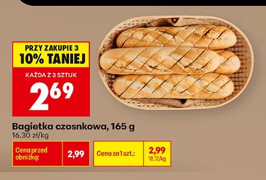 Bagietka czosnkowa promocja w Biedronka