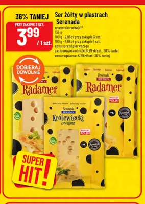 Ser żółty w plastrach Serenada Radamer promocja w POLOmarket