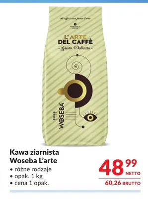 Kawa ziarnista Woseba L'Arte promocja w Makro
