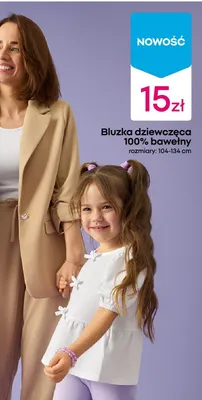 Bluzka dziewczęca 100% bawełny promocja w Pepco