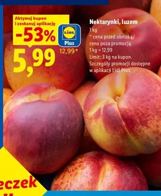 Nektarynki promocja w Lidl
