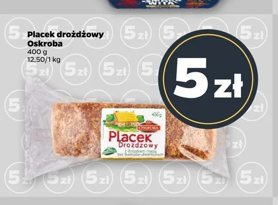 Placek drożdżowy Oskroba promocja w Netto