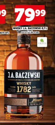 Whisky J.A. Baczewski 43% promocja w TOPAZ