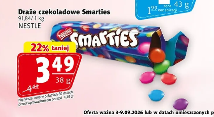Draże czekoladowe Smarties Nestlé promocja w Prim Market