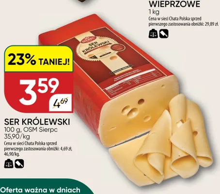 Ser żółty Królewski Sierpc promocja w Chata Polska