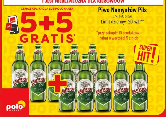 Piwo Namysłów Pils promocja w POLOmarket