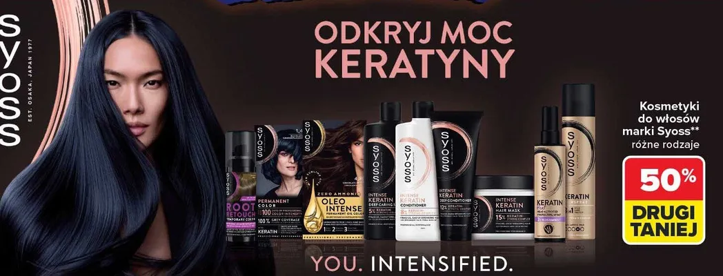 Kosmetyki do włosów marki Syoss różne rodzaje promocja w Carrefour