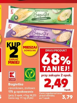 Bagietka z masłem ziołowym K-Classic promocja w Kaufland