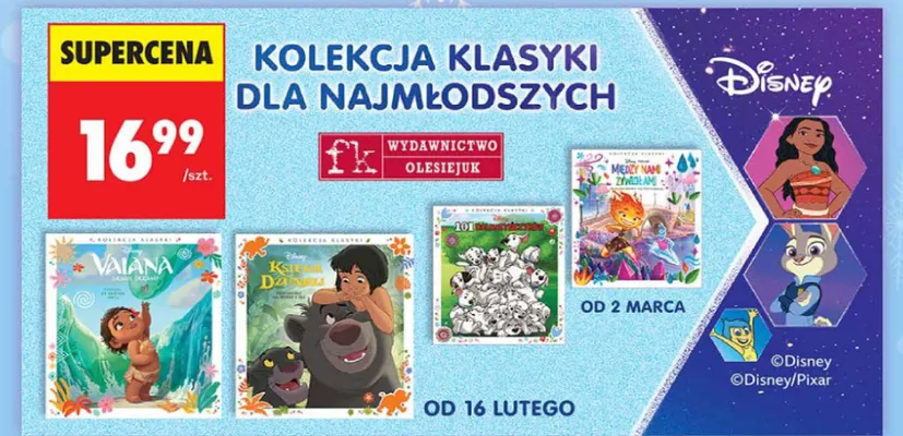 Książka Kolekcja klasyki dla najmłodszych Disney promocja w Biedronka