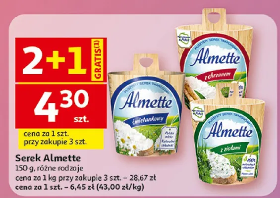 Serek Almette z ziołami promocja w Auchan