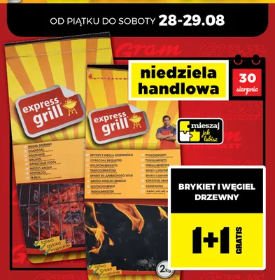 Węgiel drzewny Express Grill promocja w Gram Market