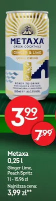 Koktajl Metaxa Ginger Lime promocja w Żabka