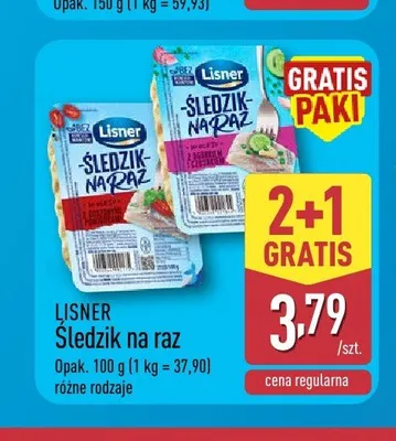 Śledzik na raz z ogórkiem i koperkiem Lisner promocja w Aldi