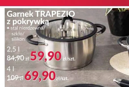 Garnek TRAPEZIO z pokrywką 2,5 l promocja w Salony Agata