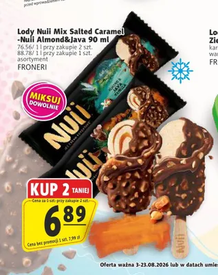 Lody Nuii Salted Caramel promocja w Prim Market