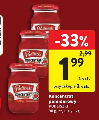 Koncentrat pomidorowy Pudliszki promocja w Intermarche