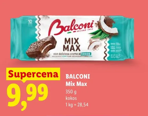 Ciastka Balconi Mix Max kokos promocja w Lidl