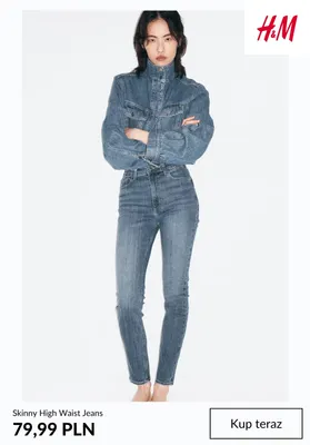 Skinny High Waist Jeans H & M promocja w H&M