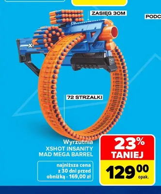 Wyrzutnia XShot Insanity Mad Mega Barrel promocja w Carrefour