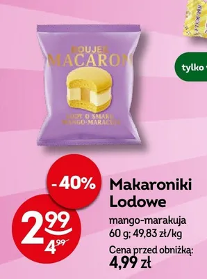Makaroniki lodowe mango-marakuja promocja w Żabka