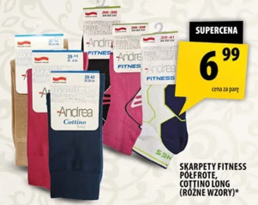 Skarpety fitness Polerote, Cottino Long (różne wzory) promocja w Arhelan