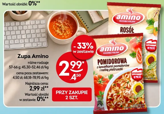 Zupa Amino rosół promocja w Żabka