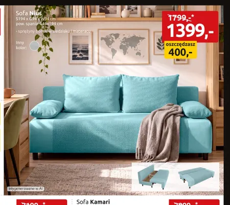 Sofa Nius promocja w Black Red White