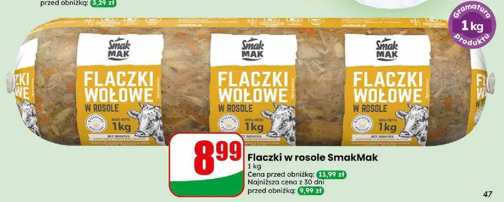 Flaczki w rosole SmakMak promocja w Dino