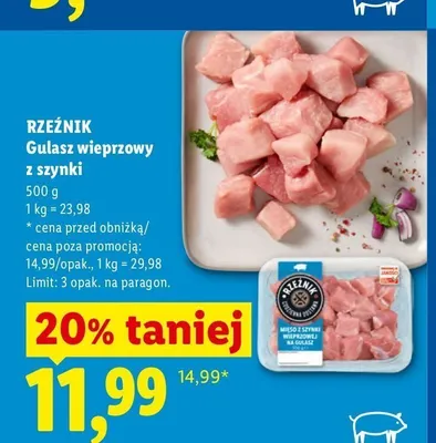 Gulasz wieprzowy z szynki Rzeźnik promocja w Lidl