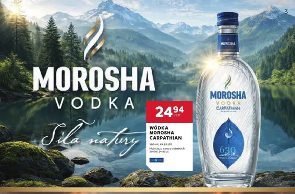 Wódka Morosha Carpathian promocja w Stokrotka