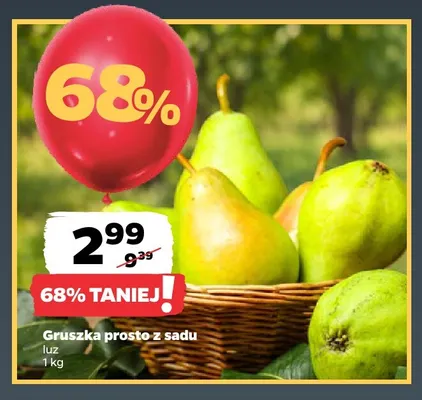 Gruszki prosto z sadu promocja w Netto