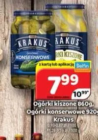 Ogórki konserwowe Krakus promocja w Delfin