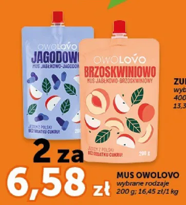 Mus jabłkowo-brzoskwiniowy Owolovo promocja w Groszek