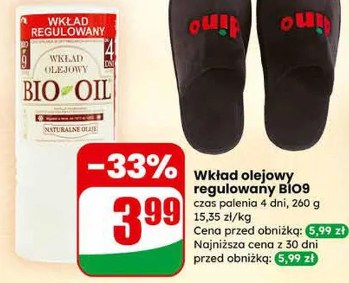 Wkład olejowy regulowany BIO9 promocja w Dino