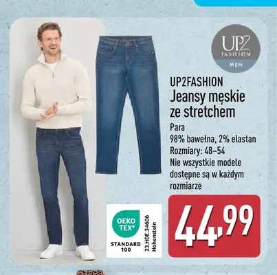 Jeansy męskie ze stretchem UP2FASHION promocja w Aldi