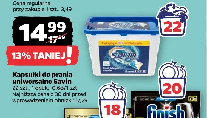 Kapsułki do prania uniwersalne Savin promocja w Netto