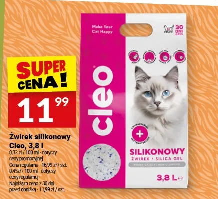 Żwirek silikonowy Cleo promocja w Twój Market