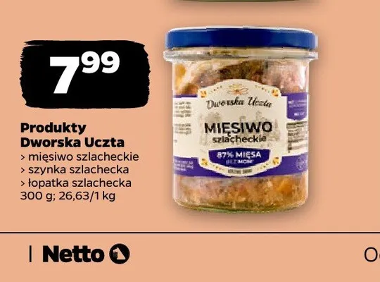 Szynka szlachecka Dworska Uczta promocja w Netto