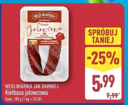 Kiełbasa jałowcowa promocja w Aldi