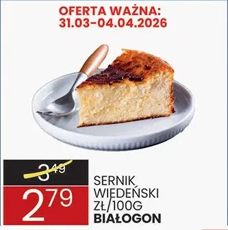 Sernik wiedeński Białogon promocja w Wafelek