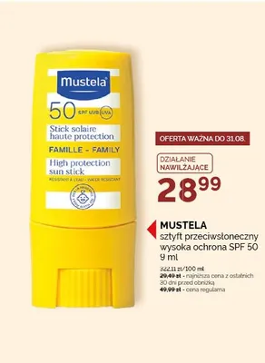 Sztyft przeciwsłoneczny Mustela wysoka ochrona SPF 50 promocja w Ziko Dermo