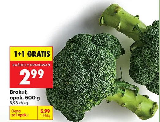 Brokuł promocja w Biedronka