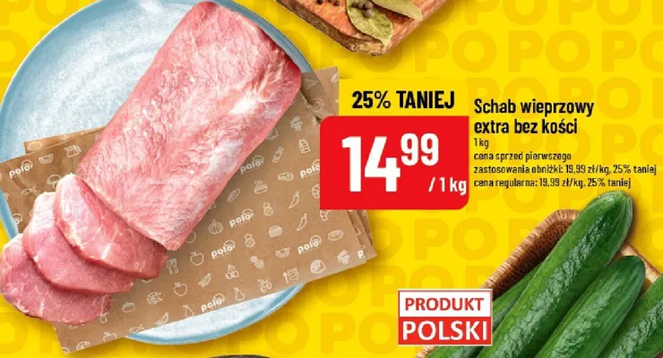 Schab wieprzowy extra bez kości promocja w POLOmarket