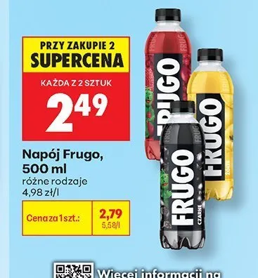 Napój Frugo żółte promocja w Biedronka