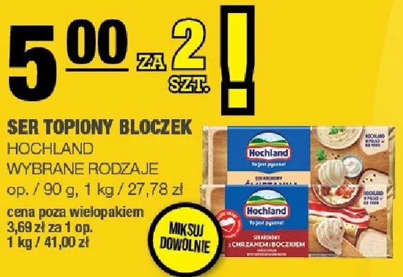 Ser topiony bloczek promocja w SPAR
