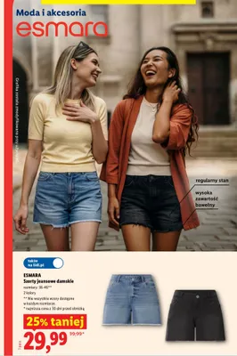 Szorty jeansowe damskie Esmara promocja w Lidl
